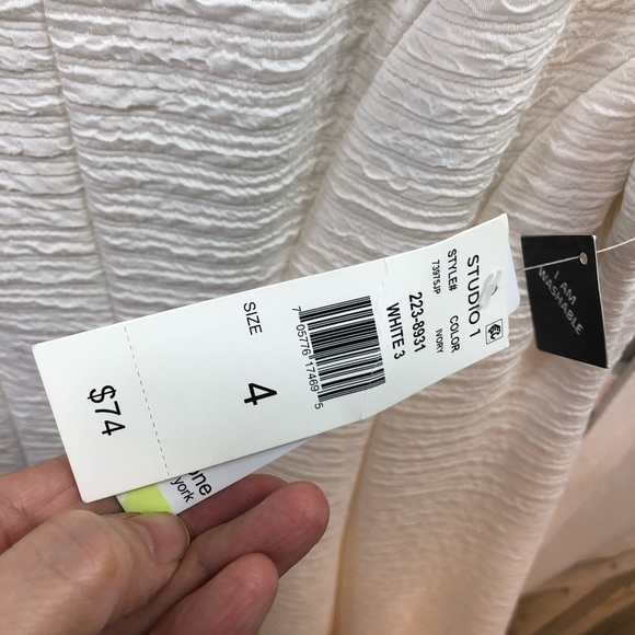 Studio One New York Cocktail Dress Size 4 Women's White Fit Flare Embellished - Picture 7 of 10